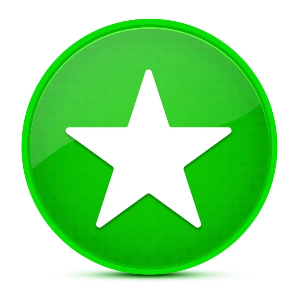 Estrela Estética Verde Brilhante Botão Redondo Ilustração Abstrata — Fotografia de Stock