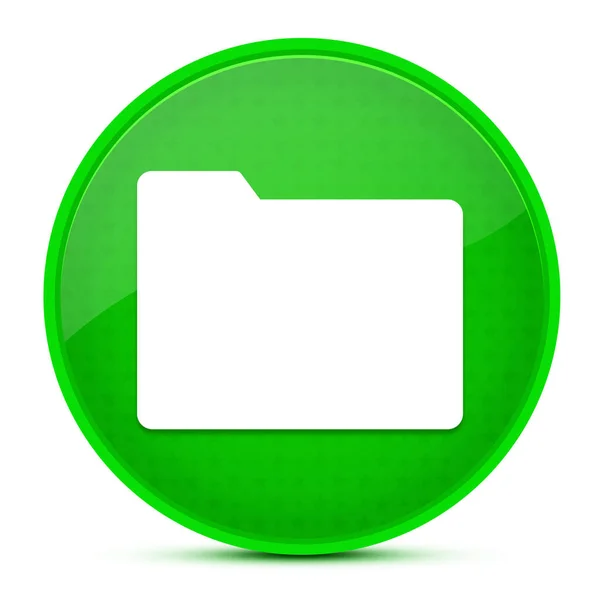 フォルダ審美的な光沢のある緑の丸ボタンの抽象的なイラスト — ストック写真