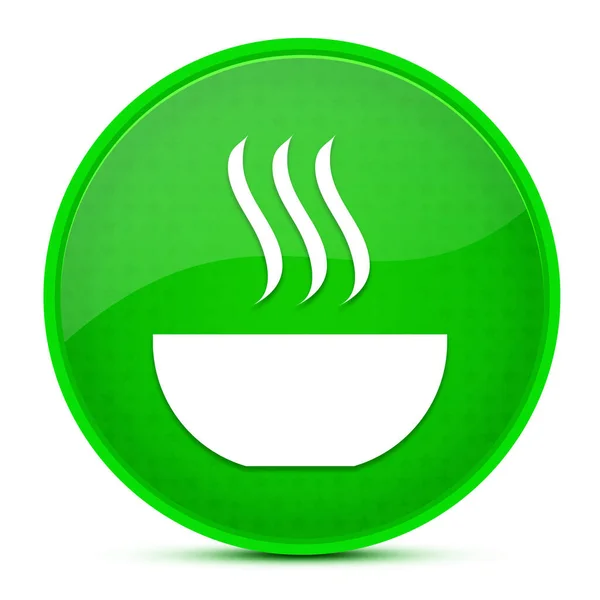 Σούπα Αισθητική Γυαλιστερό Πράσινο Στρογγυλό Κουμπί Αφηρημένη — Φωτογραφία Αρχείου