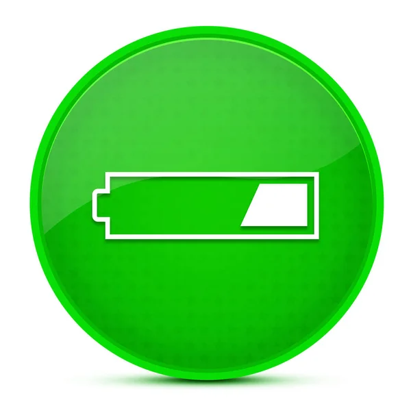 Third Charged Battery Aesthetic Glossy Green Button Abstract Illustration — Stock Photo, Image