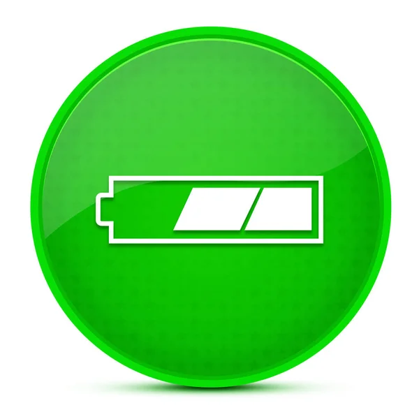 Third Charged Battery Aesthetic Glossy Green Button Abstract Illustration — Stock Photo, Image