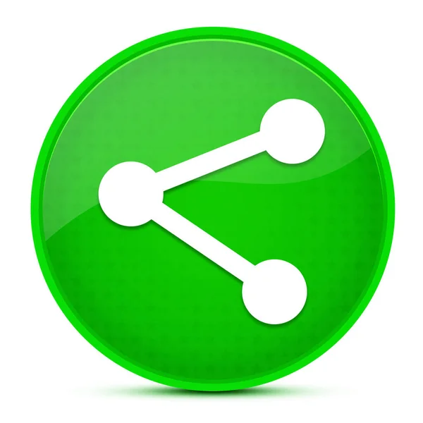 Social Media Link Estetyczny Błyszczący Zielony Okrągły Przycisk Abstrakcyjny Ilustracja — Zdjęcie stockowe