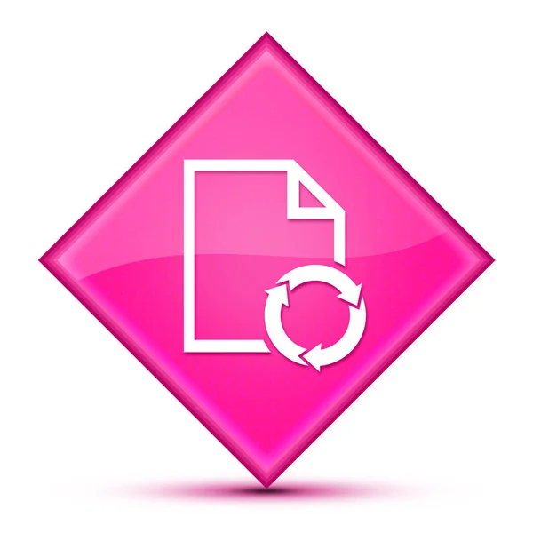 Document Process Icon Isolated Luxurious Wavy Pink Diamond Button Abstract — Stock Photo, Image