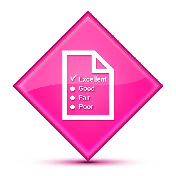 Survey (questionnaire icon) isolated on luxurious wavy pink diamond button abstract illustration