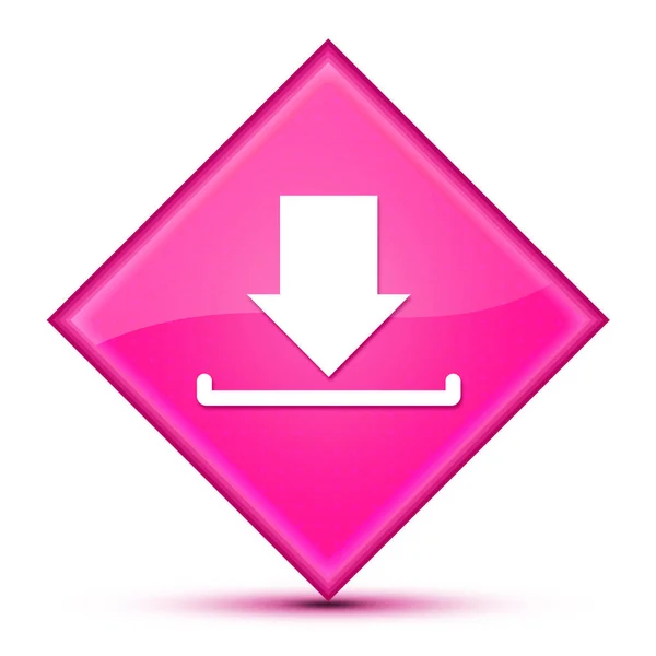 Download Icon Isolated Luxurious Wavy Pink Diamond Button Abstract Illustration — Stock Photo, Image