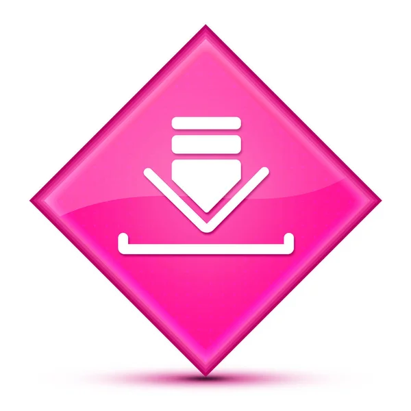 Download Icon Isolated Luxurious Wavy Pink Diamond Button Abstract Illustration — Stock Photo, Image