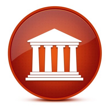 Estetik parlak kahverengi yuvarlak düğme soyut resimleme