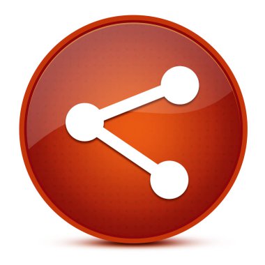 Sosyal medya bağlantısı estetik parlak kahverengi yuvarlak düğme soyut illüstrasyon