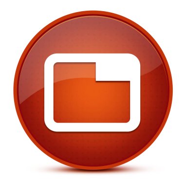 Sekme estetik parlak kahverengi yuvarlak düğme soyut illüstrasyon