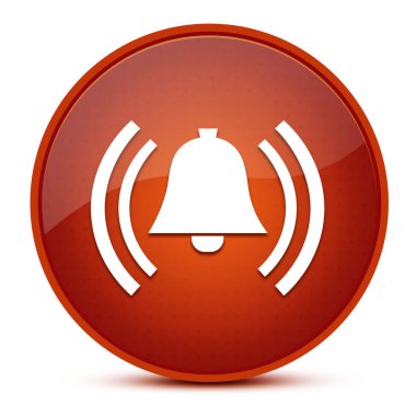 Alarm estetik parlak kahverengi yuvarlak düğme soyut çizim