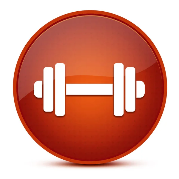 Dumbbell Aesthetic Glossy Brown Button Abstract Illustration — Stock Photo, Image