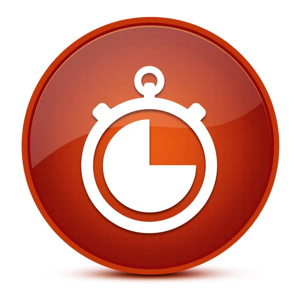 Detener Reloj Estético Brillante Marrón Redondo Botón Abstracto Ilustración — Foto de Stock