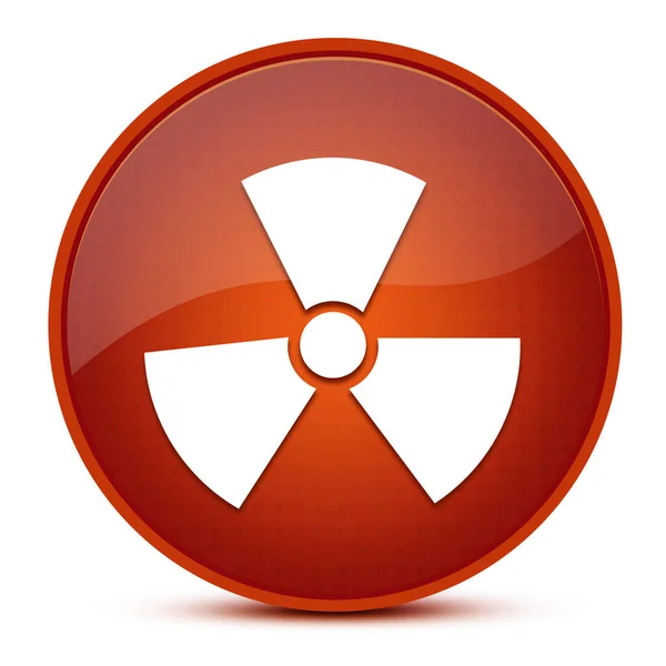 Radiation Aesthetic Glossy Brown Button Abstract Illustration — Stock Photo, Image