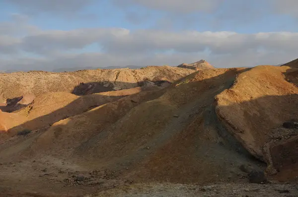 Paisaje Del Desierto Amanecer Senderismo Parte Del Desierto Israel National —  Fotos de Stock