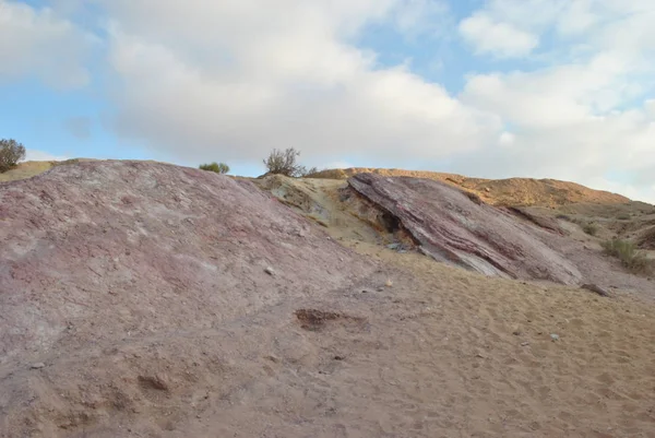 Paesaggio Desertico All Alba Escursionismo Deserto Parte Israele National Trail — Foto Stock