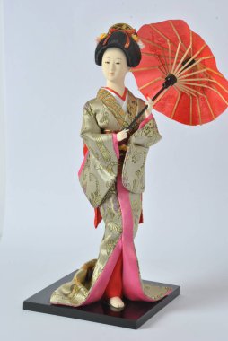 Geleneksel Japon bebek. İzole