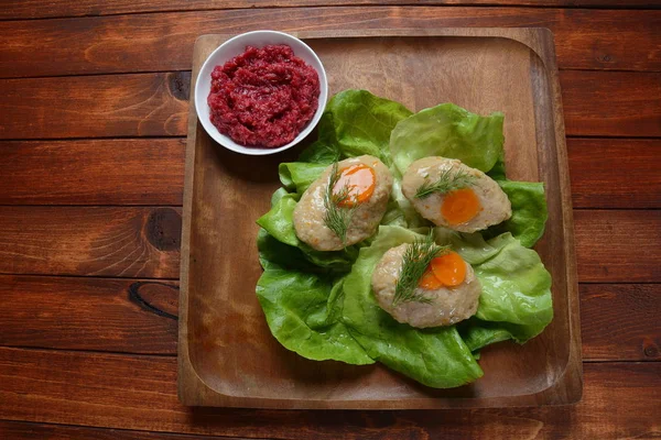 Gefilte Fish Pescado Relleno Plato Tradicional Judío Comido Principalmente Durante — Foto de Stock