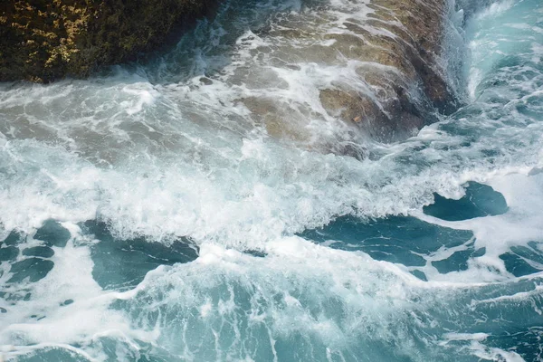 Rosh Nikra Israel Sea Waves White Rock Unique Tourist Attraction — Stock Photo, Image