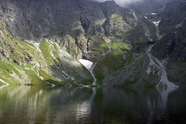 Bellezza Vista Aerea Sul Lago Tatra Montagna Polacco — Foto Stock