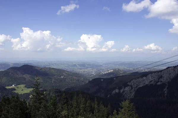 Vue Montagne Wolowiec Avec Des Sommets Rohacze Loin — Photo