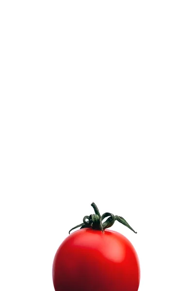 Pequeño Tomate Cereza Sobre Fondo Blanco Cerca Aislado Con Espacio —  Fotos de Stock