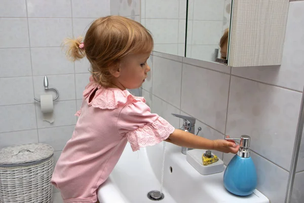 Yıkama Hijyen Coronavirus Önlenmesi Grip Hastalığı Çocuk Çocuk Antibakteriyel Sabunla — Stok fotoğraf