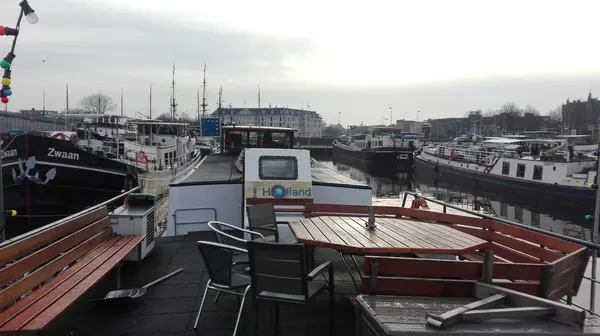 Nederlandse Grachten Van Amstedam Een Koude Dag — Stockfoto