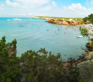 formentera Balear Adaları için güzel bir plaj cala saona