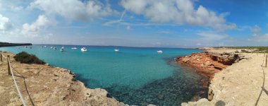 formentera Balear Adaları için güzel bir plaj cala saona