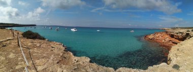 formentera Balear Adaları için güzel bir plaj cala saona