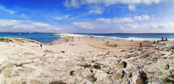 Slavná Pláž Ses Illetes Formentera — Stock fotografie