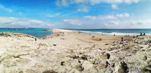 Słynnej Plaży Ses Illetes Formentera — Zdjęcie stockowe