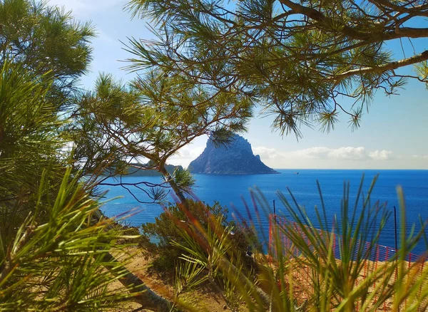 Острові Ібіца Видом Море Кала Hort Визначної Пам Ятки Vedra — стокове фото