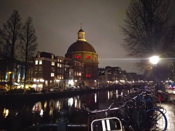 Berühmte Brücke Zentrum Von Amsterdam Holland — Stockfoto