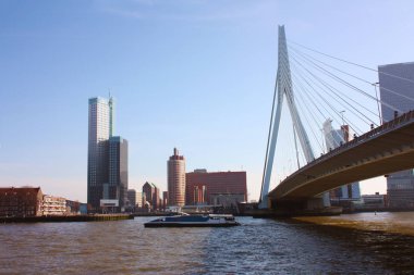 köprüler ve gökdelenler arasında, modern ve fütüristik mimari şehir Rotterdam keşfetmek için bir yolculuk