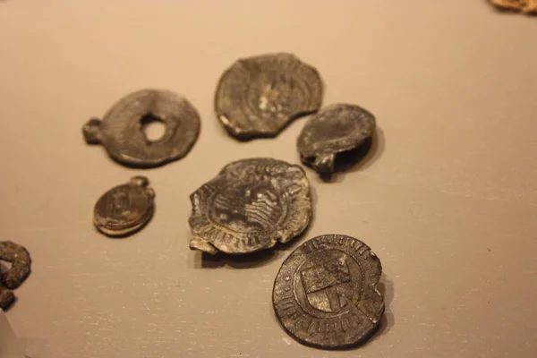 Medaljer och forntida mynt av 1500 — Stockfoto