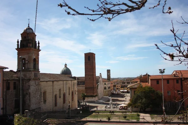 Давня Середньовічна Вежа Єтрасанти Міста Мистецтва Тоскані — стокове фото