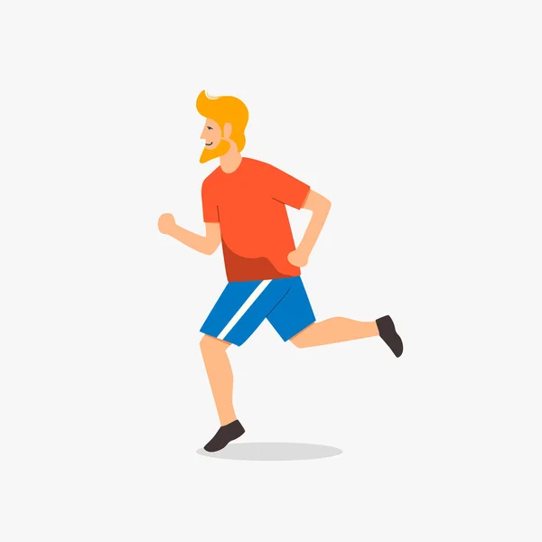 Hombre Corriendo Ilustración Vector — Vector de stock