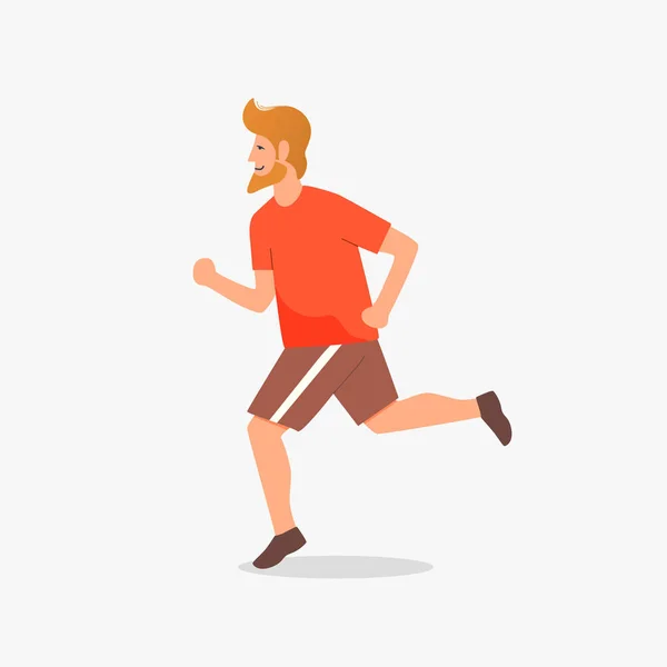 Hombre Corriendo Ilustración Vector — Vector de stock