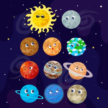 Vektör çizim yer evren.