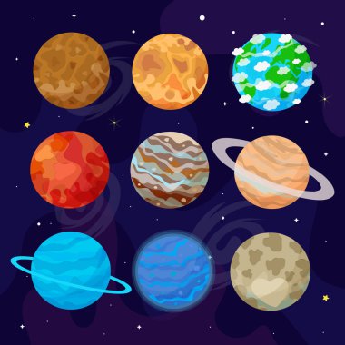 Vektör çizim yer evren.