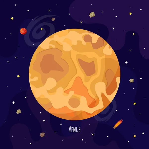 金星惑星図のベクトル イラスト — ストックベクタ