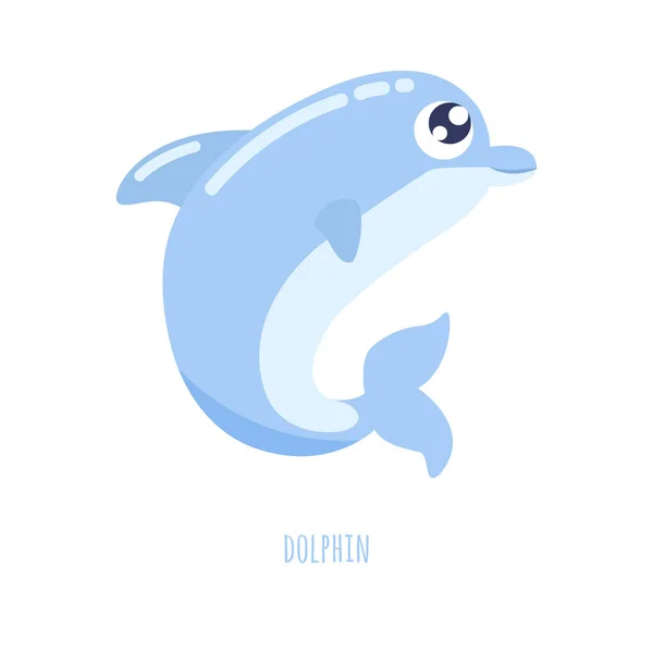 Niedlichen Delphin Vektor Illustration — Stockvektor