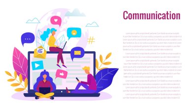 Internet kavramı üzerinden iletişim. Sosyal ağ, sohbet 