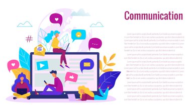 Internet kavramı üzerinden iletişim. Sosyal ağ, sohbet 