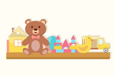 Vektör oyuncakları. Düz tasarım