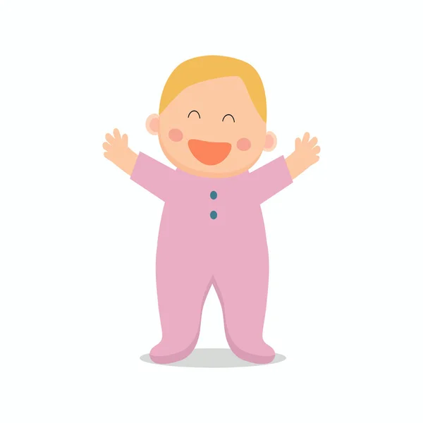 Icono plano de bebé. Un niño pequeño. Ilustración vectorial . — Vector de stock