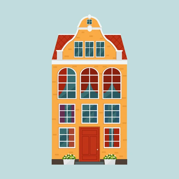 Oude Europese huis — Stockvector