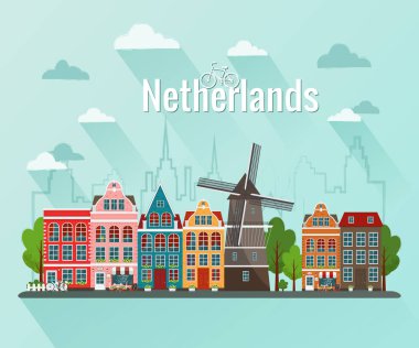 Hollanda vektör illüstrasyon. 