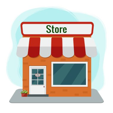 Bakkal vektör Illustration. Süpermarket illüstrasyon. 